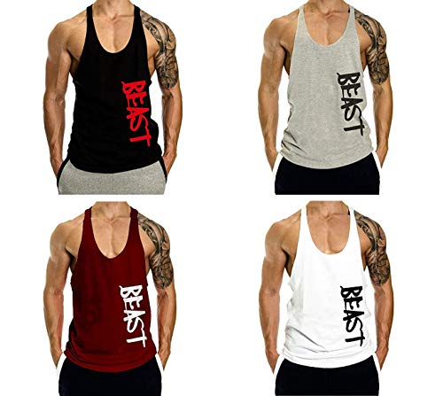 Image of THE BLAZZE Men's Beast Tank Tops Muscle Gym Bodybuilding Vest Fitness Workout Train Stringers
