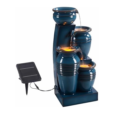 Teamson Home 73 cm 4-Tier Cascading Bowl Solar Powered Water Fountain Cover
