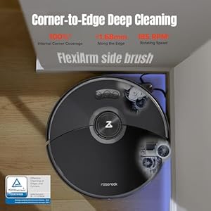 roborock S8 MaxV Ultra Robot Vacuum & Sonic Mop, 10000 Pa Suction, Corner to Edge Deep Cleaning, Hot Air Self-Drying, Auto Empty & Refill, Detergent Dispenser, Obstacle Avoidance, Black roborock S8 MaxV Ultra Robot Vacuum Sonic Mop 10000 Pa Suction Corner to Edge Deep Cleaning Hot Air Self Drying Auto Empty Refill Detergent Dispenser Obstacle Avoidance Black