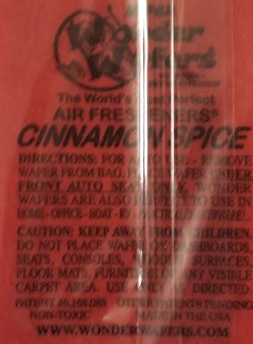 Wonder Wafers 25 CT Individually Wrapped Cinnamon Spice Air Fresheners