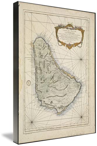 Imagekind Vintage Map of Barbados (1758) Historical Antique...