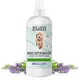 We Love Doodles Dog Detangler Spray - Leave-in Conditioner for Dogs - Dog Detangling Spray - Dematting Spray for Dogs - Tangle Remover - Made in The USA (Lavender)