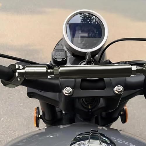 Flylin Universal Motorrad Lenker 22mm Aluminium Balance-Stange Einstellbare Balance Bar, Motorradzubehör zur Lenkers für Offroad Motorrad Titan, Schwarz, Gold