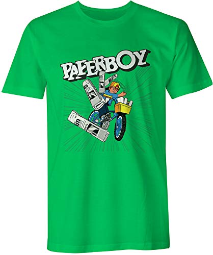 T-shirt rétro pour homme Paperboy Design réveillez la nostalgie du jeu d'ordinateur