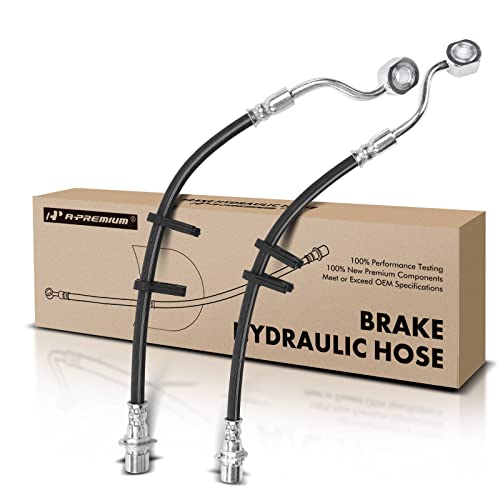 A-Premium Front Driver and Passenger Outer Side Brake Hydraulic Hoses Compatible with Ram Models - 2500/3500 2014 2015 2016 2017 2018 - Pack of 2