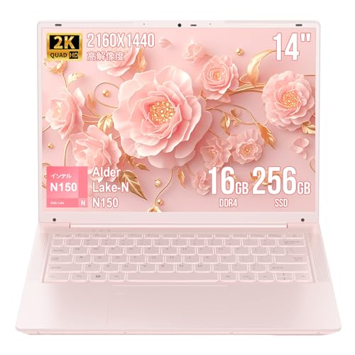 �m�[�g�p�\�R�� 14�C���` Office2024 �����\Alder Lake-N150���ځiN100/N95��荂���j2K������IPS�t���i2160×1440�j �w��F�� ���^��e�� 6000mAh WiFi5 Bluetooth5.0 Windows11
