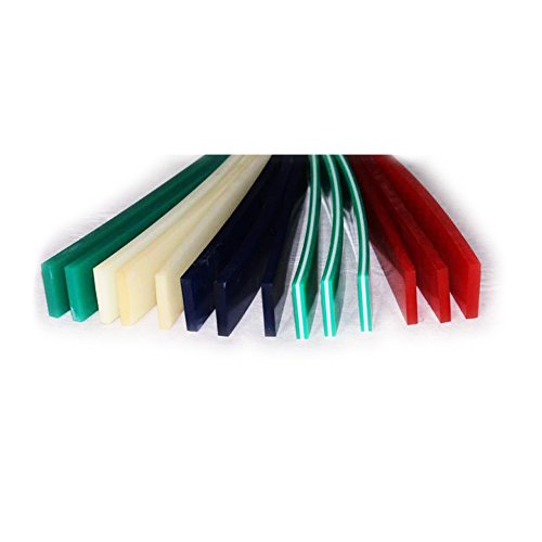 POVOKICI 50mm x 9mm x 6FT（ 72\"）Single Silk Screen Printing Squeegee Blade Polyurethane Rubber 70 Duro (Green Color) - Thumbnail 5