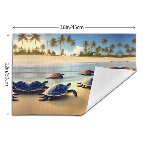 Set de table tortue lot de 6 tissé de haute qualité pour réceptions et tables d'hôtel - 4