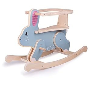Bigjigs Toys, FSC® Certified Rabbit Rocking Horse, Wooden Toys, Toddler Toys, Baby Rocker, Wooden Rocking Horse, Rocking Horse For 1 Year Old, Baby Rocking Horse