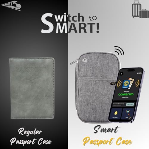 Étui passeport antivol RFID et tracker Bluetooth pour Android Apple