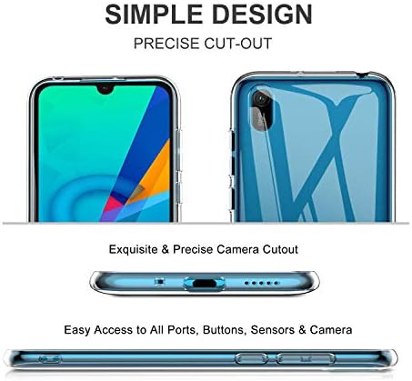 DN-Alive Honor 8S Case Cover, [Fusion] [Clear] [Silicone Case] [Slim] [Phone Charm] [Gel Case] [Back Case] [Transparent] [Protective] Case for Honor 8S