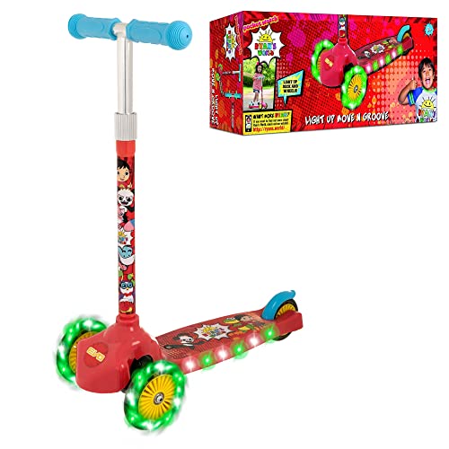 Beleuchteter Ryans World Move 'n' Groove Scooter | Roller mit Verstellbarer Griffhöhe | Beleuchten Sie Deck und Räder | Kinderroller für Jungen und Mädchen ab 3 Jahren Cover