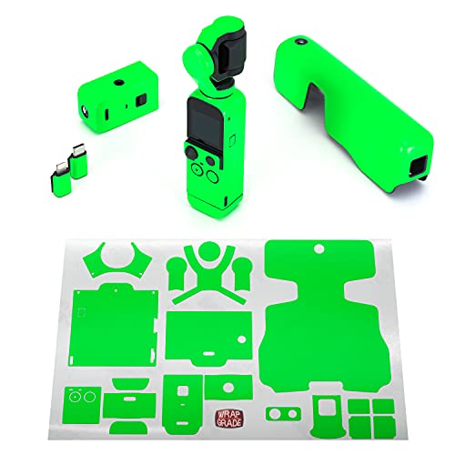 Autocollant DJI Pocket 2 WRAPGRADE vert fluo film vinyle de protection