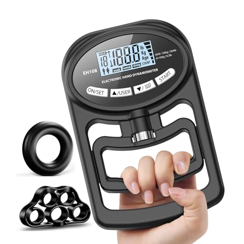 Hand Grip Strength Tester Trainer - Electronic Hand Dynamometer F...