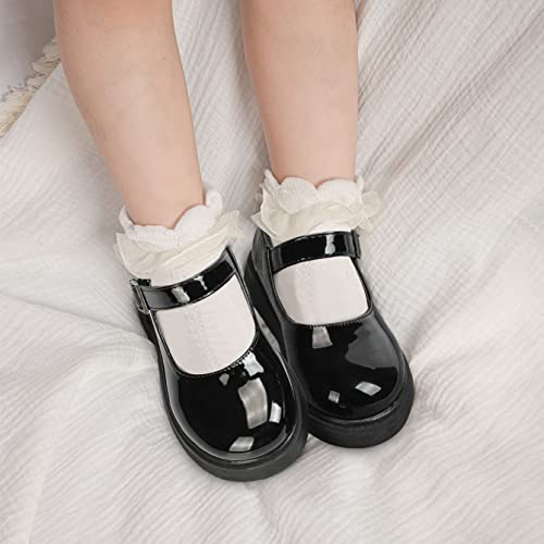 Oamico Toddler Girls Dress Shoes Loafers School Uniform Mary Jane Flats Thick Non-Slip Sole Casual Shoe (Toddler/Little Kids)3