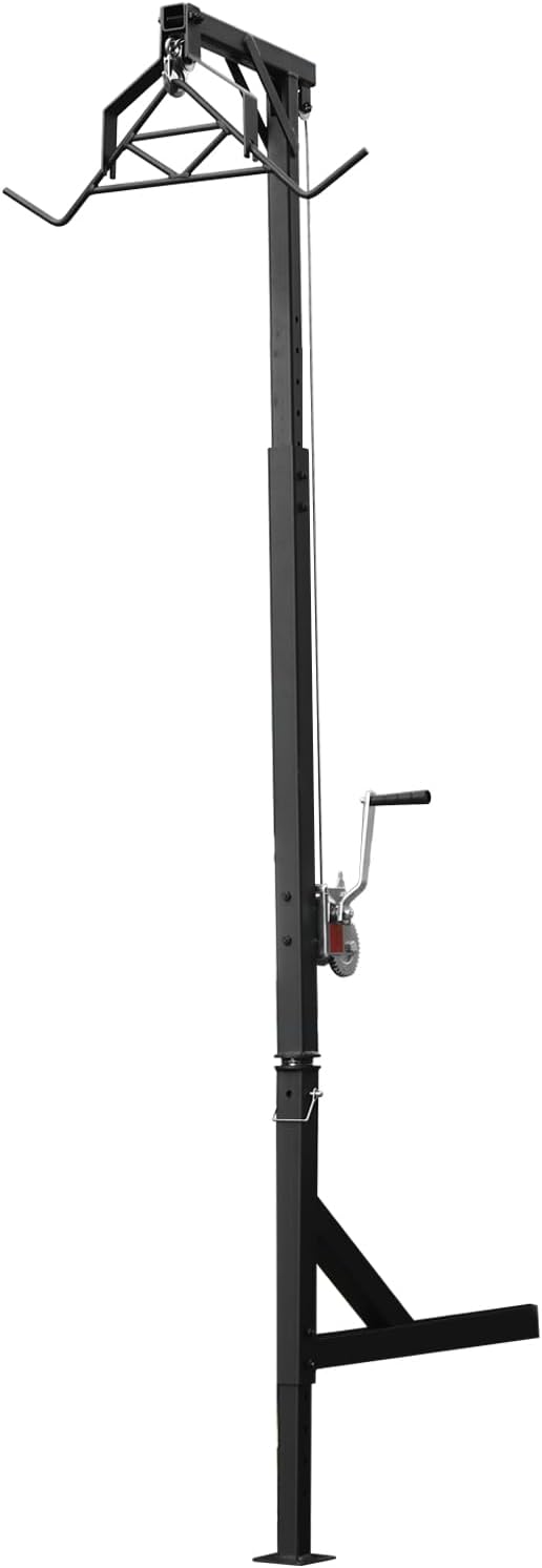 Truck Hitch Game Hunting Hoist,600lbs Lifting Capacity Rotated 360° Handle,Adjustable Height for Outdoor Hunting,Truck Hitch, Ect.