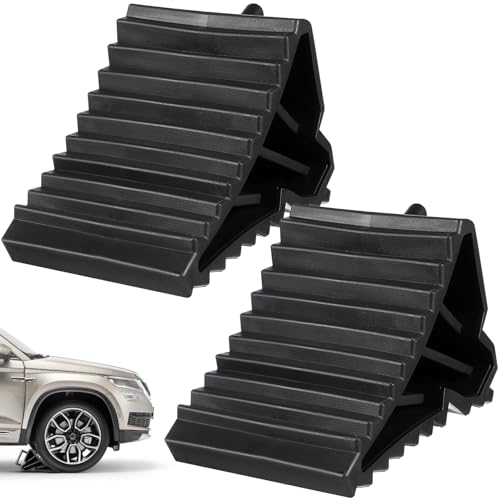 KAILIKETIY タイヤストッパー 2個セット タイヤ止め 車輪ストッパー 車 トラック 大型車用 輪止め メンテナンス