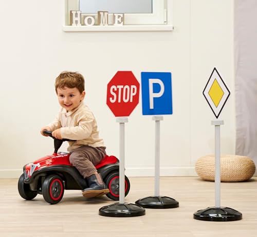 Big Verkehrsschilder für Kinder (je 69 cm) - 3er-Set Straßenschilder mit 5 Verkehrszeichen zum Spielen & Lernen für Kinder ab 1 Jahr, Spielzeug für Indoor & Outdoor