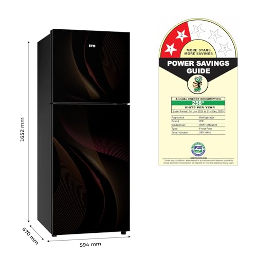 Image of IFB 265 L Frost Free Double Door Top Mount 2 Star Refrigerator (Eco-Cool IFBFF-3152IRGT)