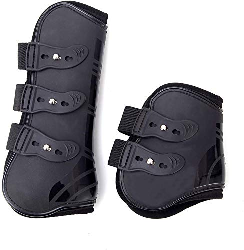 Bottes de cheval robustes contre les chocs et blessures de saut noir - 7