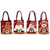 Puppentüten, 3D-Weihnachtsdekorations-Geschenktüte, Weihnachtssüßigkeitstüte, Kordelzug-Weihnachtstüten, Wiederverwendbare Stoff-Weihnachtsgeschenktüten (#1)