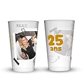Wobz - Gobelet Personnalisé Anniversaire Photo Souvenir - Impression Quadrichromie digitale - Fabriqué En France - Prénom Et Âge Personnalisables - 25 cl - Pack de 10, 25, 50, 100, 250 et 500