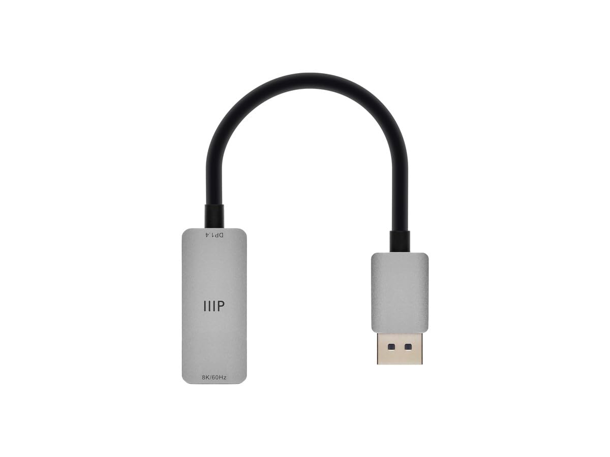 Monoprice Adaptateur DisplayPort 1.4 vers 8K60 HDMI Dynamic HDR10+ Châssis en aluminium
