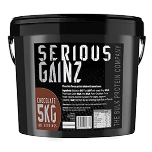The Bulk Protein Company, SERIOUS GAINZ – Whey Protein Powder – Weight Gain, Mass Gainer – 30g Protein Powders (Chocolate, 5kg)