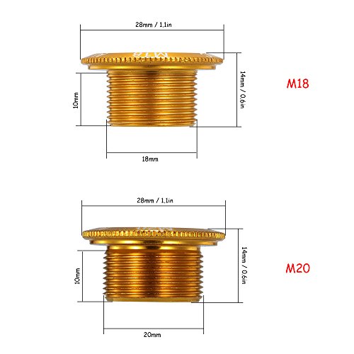 Parafusos de fixação da manivela, Romacci 1 unidade M18 / M20 bicicleta bicicleta MTB mountain bike