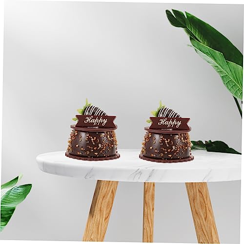 Hemobllo Modelo De Bolo De Simulação Decoração De Casamento Cupcakes De Chocolate Mini Brinquedos Ca