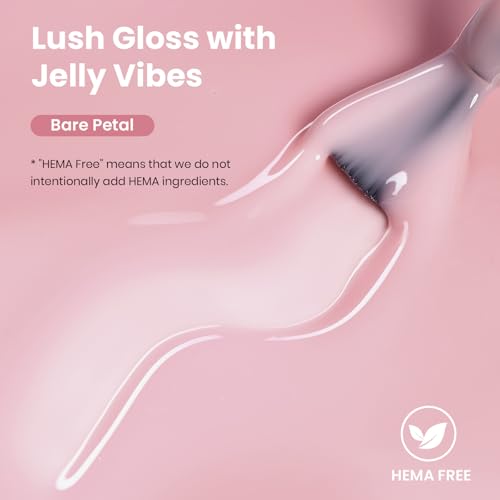 Image of Beetles Stay Shining Bare Petal Nude Gel Nail Polish - 15ml Jelly Neutral Nude Pink Gel Polish Base Color Nail Concealer Sheer Pink Soak Off UV Translucent Effect Manicure Gift for Women