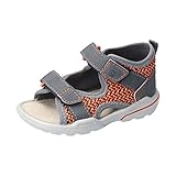 RICOSTA Unisex - Kinder Trekking Sandalen TILO, Weite: Mittel (WMS),waschbar, Spielen verspielt detailreich,Neonorange/Graphit,25 EU / 7.5 Child UK