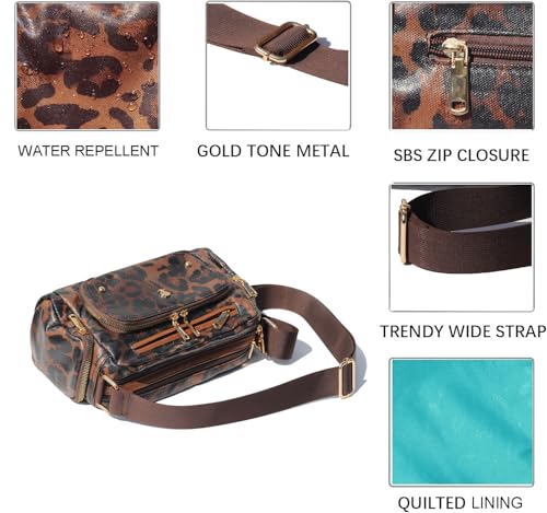 Women Fashion Tote Crossbody Handbags for Women Multi Pockets Shoulder Bag Nylon Travel Purse4