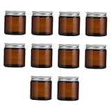 Homoyoyo 10 Stück Teiliges Kerzengläser mit Aluminiumdeckel Hochwertiger Langlebiger Diy Kerzenbehälter für Wachsherstellung Einfach zu Verwenden Sicher und Stilvoll Geeignet für Handwerk
