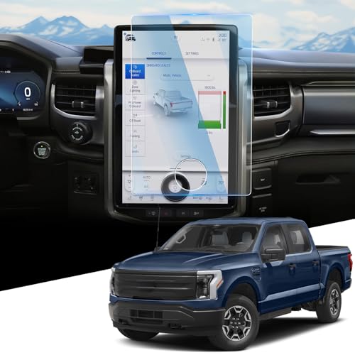 WEIPIN For Glossy Tempered Glass 2022 2023 2024 2025 Ford F-150 Lightning 15.5 Inch Touchscreen Screen Protector - F-150 Lightning (Platinum/Lariat/Flash) Accessories