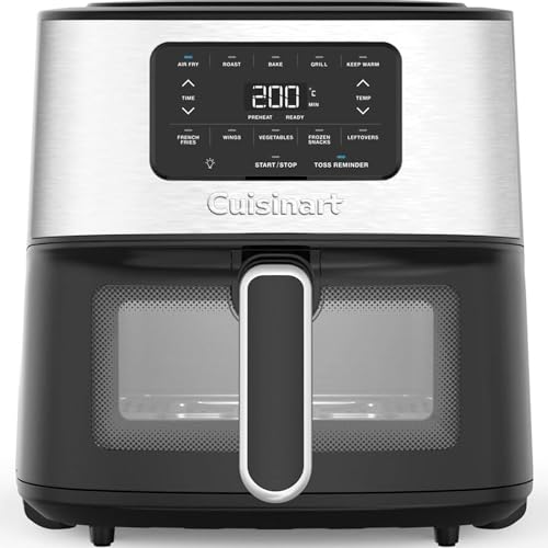 Cuisinart Basket Air Fryer | 5 in 1: Air Fry, Roast, Bake, Grill & Keep Warm | 5.7L large capacity, 23cm cooking space | 30% faster | Energy efficient