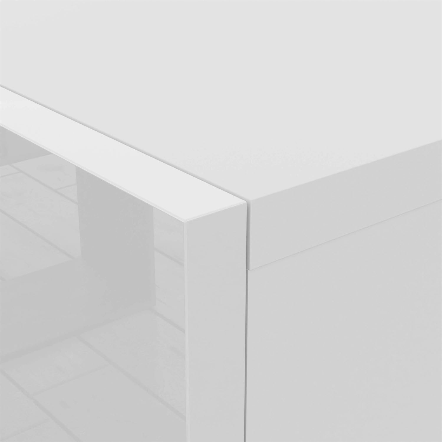Lookway COLGANTE 200 cm TV-Schrank in Blanc Hochglanz – Hängende TV-Konsole mit optionaler LED-Beleuchtung (ohne LED Beleuchtung)