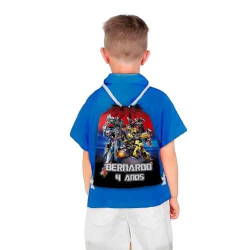 Mochilinha Bag Infantil Personalizado com Nome e Idade Transformers (Mochilinha 20x30, Unidades, 10)