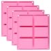 Lawei 4 Pack Silicone Soap Molds - 6 Cavity Rectangle DIY Soap Molds for Bundt Cake, Cupcake, Muffin, Coffee Cake, Pudding and Soap