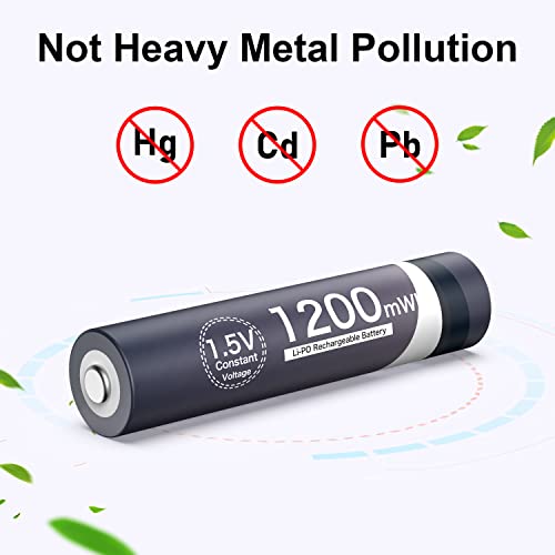 Deleepow Rechargeable Aaa Batteries Lithium 1200Mwh Aaa Batteries Rechargeable 1.5V 1500 Cycle(Only Batteries) #TOP4