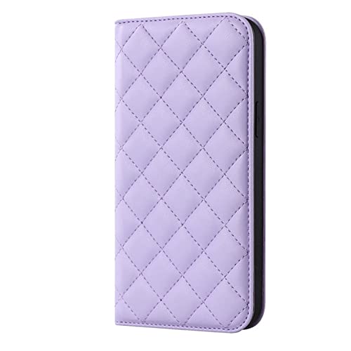 Étui de chargement sans fil pour iPhone 13 en cuir PU de qualité supérieure violet