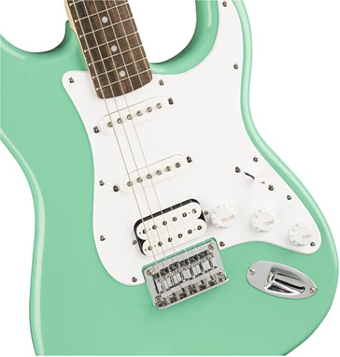 Squier FSR Bullet® Stratocaster® HT HSS - Guitarra, diapasón de laurel, color verde espuma marina Cover