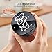 BlueSnail Kitchen Timer with LED Digital Display Smart Efficana for Home Classroom Gym Office, Volume and Brightness Adjustable Productivity Timer (All Black)