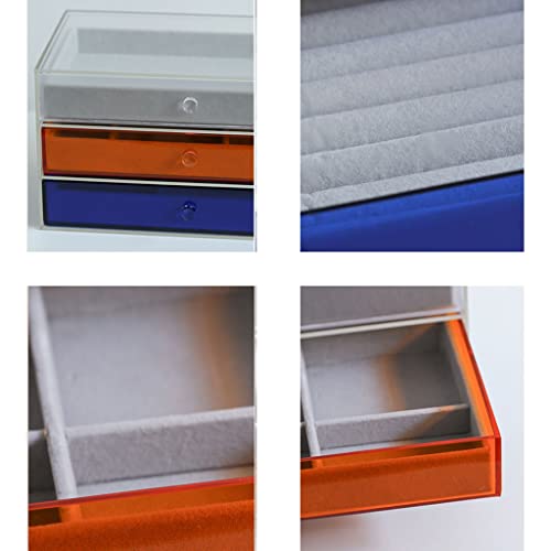 Boîte de rangement petite boîte à bijoux avec compartiments modulables pour colliers