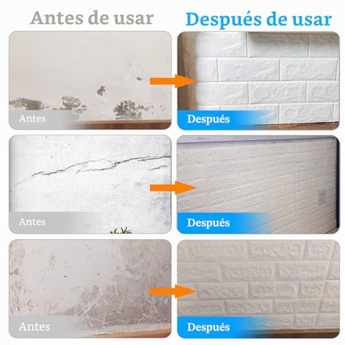 Miniatura 3 de Papel Pintado 3d Ladrillo,10 Piezas Pe De Espuma 3d Wallpaper, Autoadhesivo Grueso Impermeable Diy Pegatina De Pared Espuma 3d,Para Salón Dormitorio Fondo De Pared Decoración De Arte Blanco