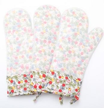 3NH 2Pcs/ Oven Mitts Protection Cotton Liner Bbq Glove- Color3 : Multicolour