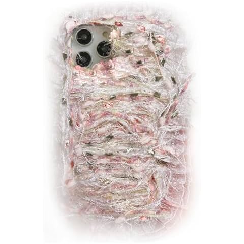 Wcysin Handmade Cover for iPhone 15 Spring Flower Style Phone Cover Case with Lace (A) Cover