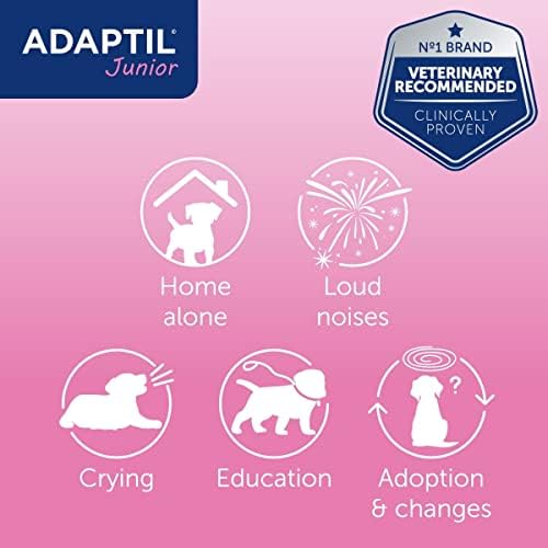 ADAPTIL Junior Adjustable Collar for puppies, proven to help reduce night crying, comfort when left home alone, training and socilisation - Puppy