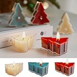 3 Stück Duftkerzen - Weihnachtliche Teelichtkerze | Weihnachts-Kiefer-Duftkerzen | Kleine...
