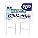 Ice Bottled Water 24" x 36" Yard Sign & Stake | Advertise Your Business | Stake Included Image On Front Only | Made in The USA -  SignMission, C-2436 Ice Bottled Water